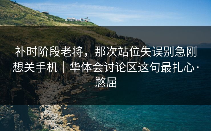 补时阶段老将，那次站位失误别急刚想关手机｜华体会讨论区这句最扎心·憋屈